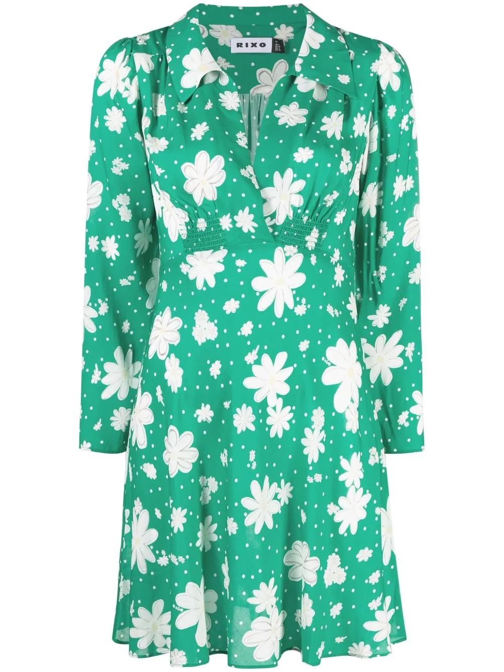 

Rixo Renata floral-print mini dress - Green