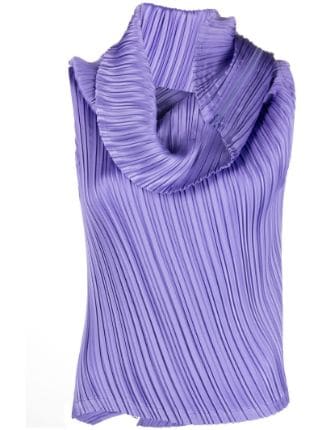 Issey Miyake Intangible Draped Plissé Top - Farfetch