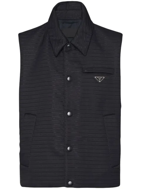 Prada logo-print sleeveless vest