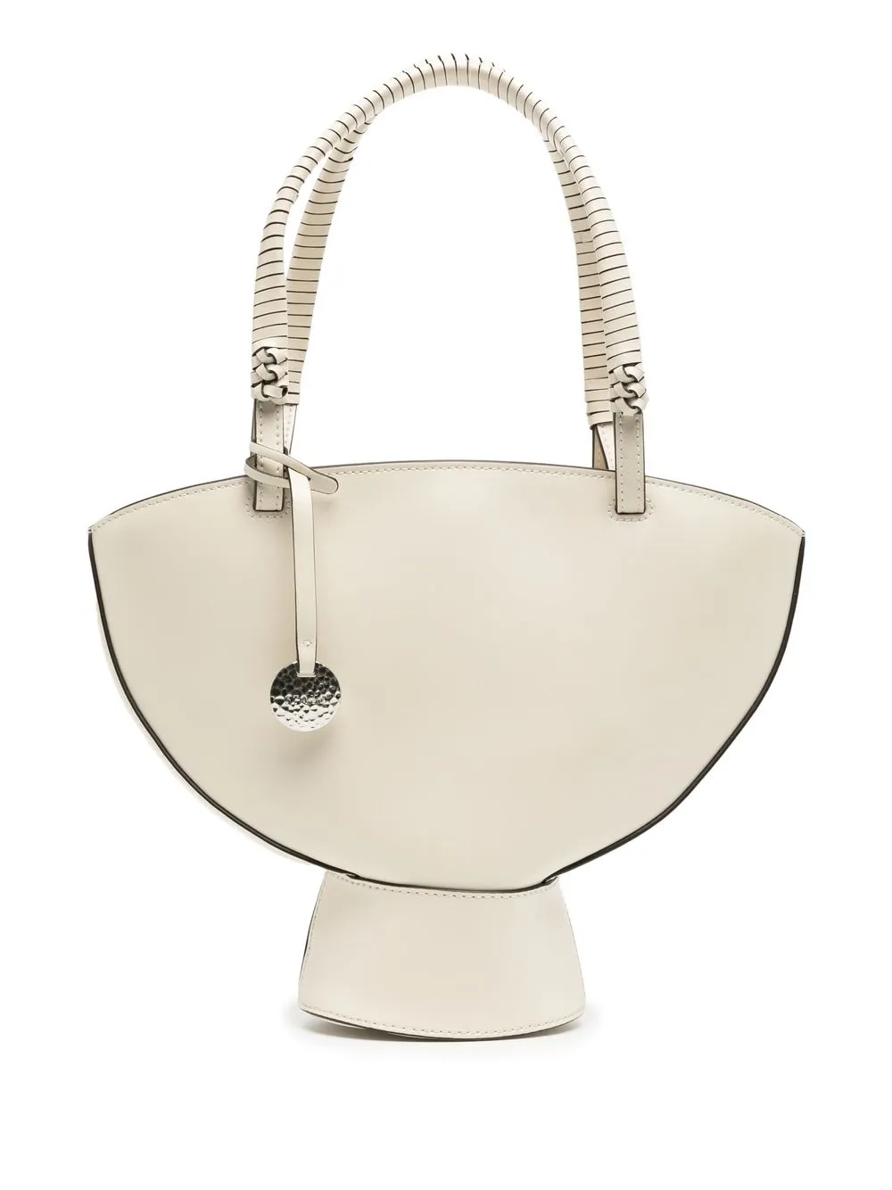 

STAUD curved podium leather bag - White