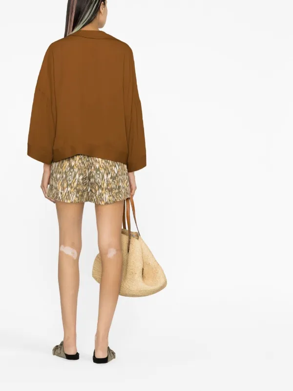 Fabiana Filippi Vネック ブラウス | ブラウン | FARFETCH JP Fabiana Filippi Vネック ブラウス | ブラウン | FARFETCH JP