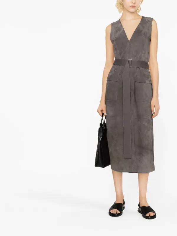 Fabiana Filippi ノースリーブ レザードレス | グレー | FARFETCH JP Fabiana Filippi ノースリーブ レザードレス | グレー | FARFETCH JP