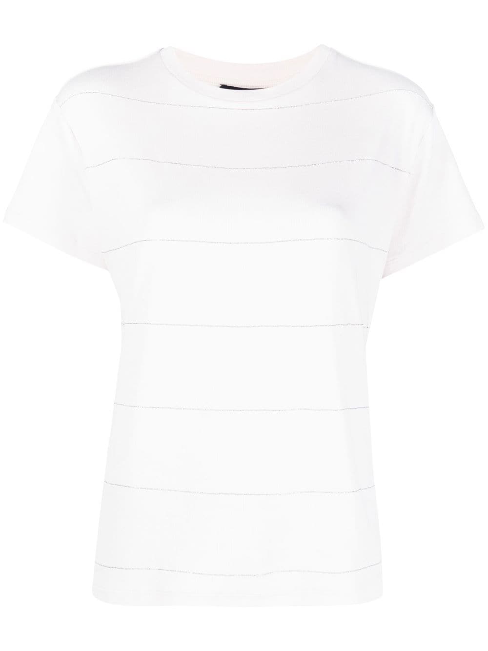 Fabiana Filippi Bead-embellished Short-sleeve T-shirt In White