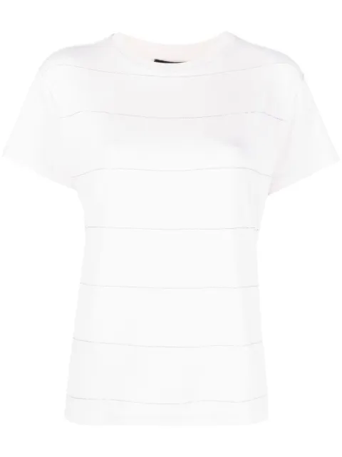 Fabiana Filippi bead-embellished short-sleeve T-shirt