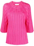 Fabiana Filippi virgin wool cable-knit jumper - Pink