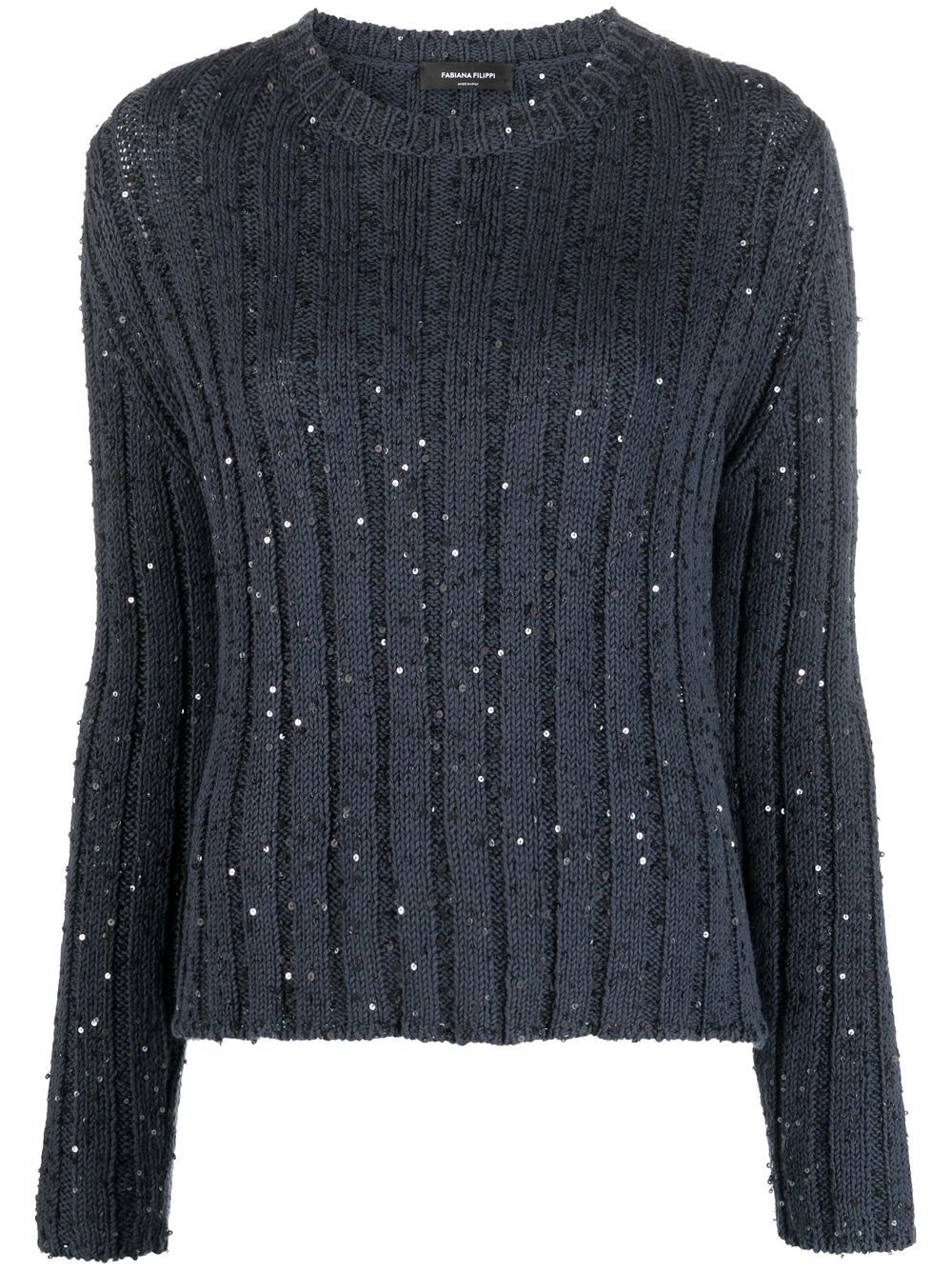 

Fabiana Filippi sequin-embellished jumper - Blue