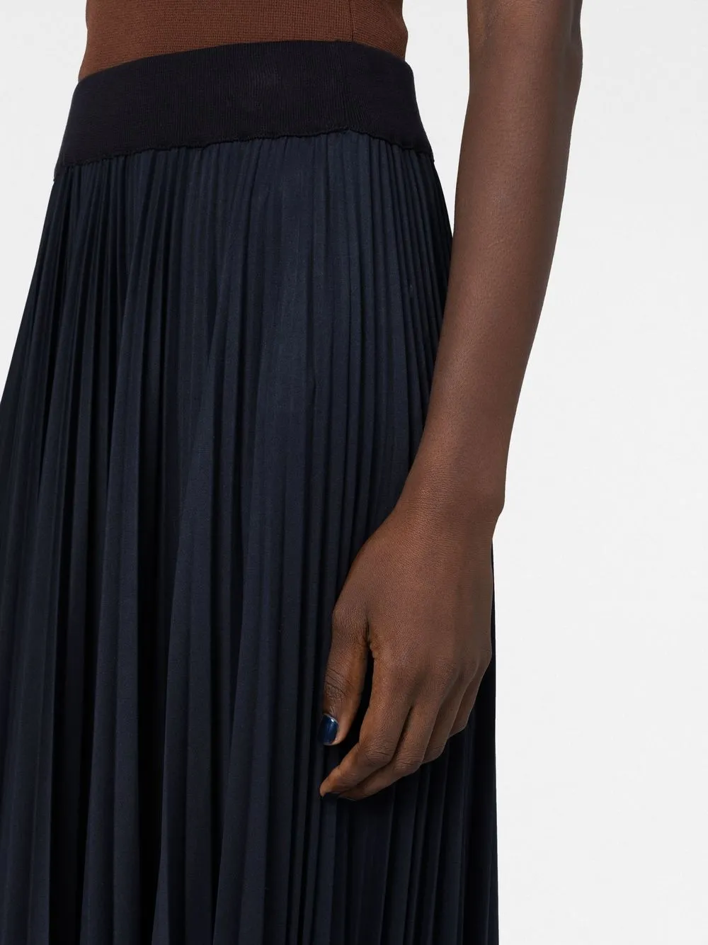 Fabiana Filippi Pleated Midi Skirt In Blue