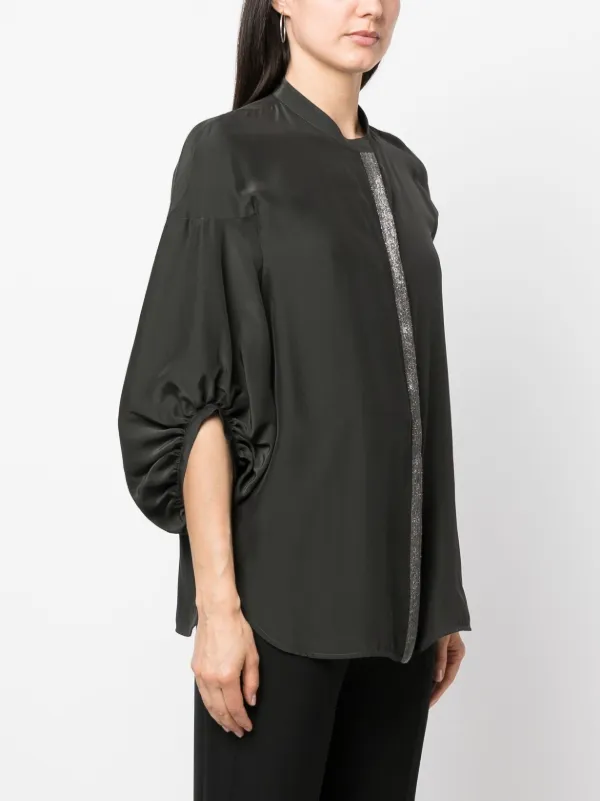 Fabiana Filippi ラインストーン シャツ | グリーン | FARFETCH JP