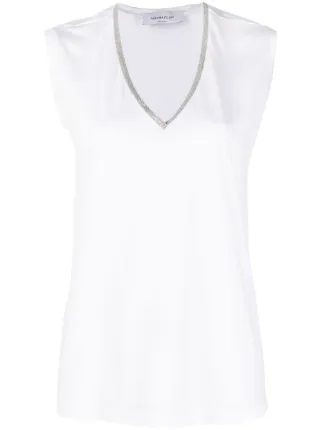 ファビアナフィリッピ　モニーレ　トップス Fabiana Filippi モニーレ Vネックトップ | ホワイト | FARFETCH JP