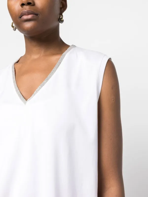 Fabiana Filippi モニーレ Vネックトップ | ホワイト | FARFETCH JP
