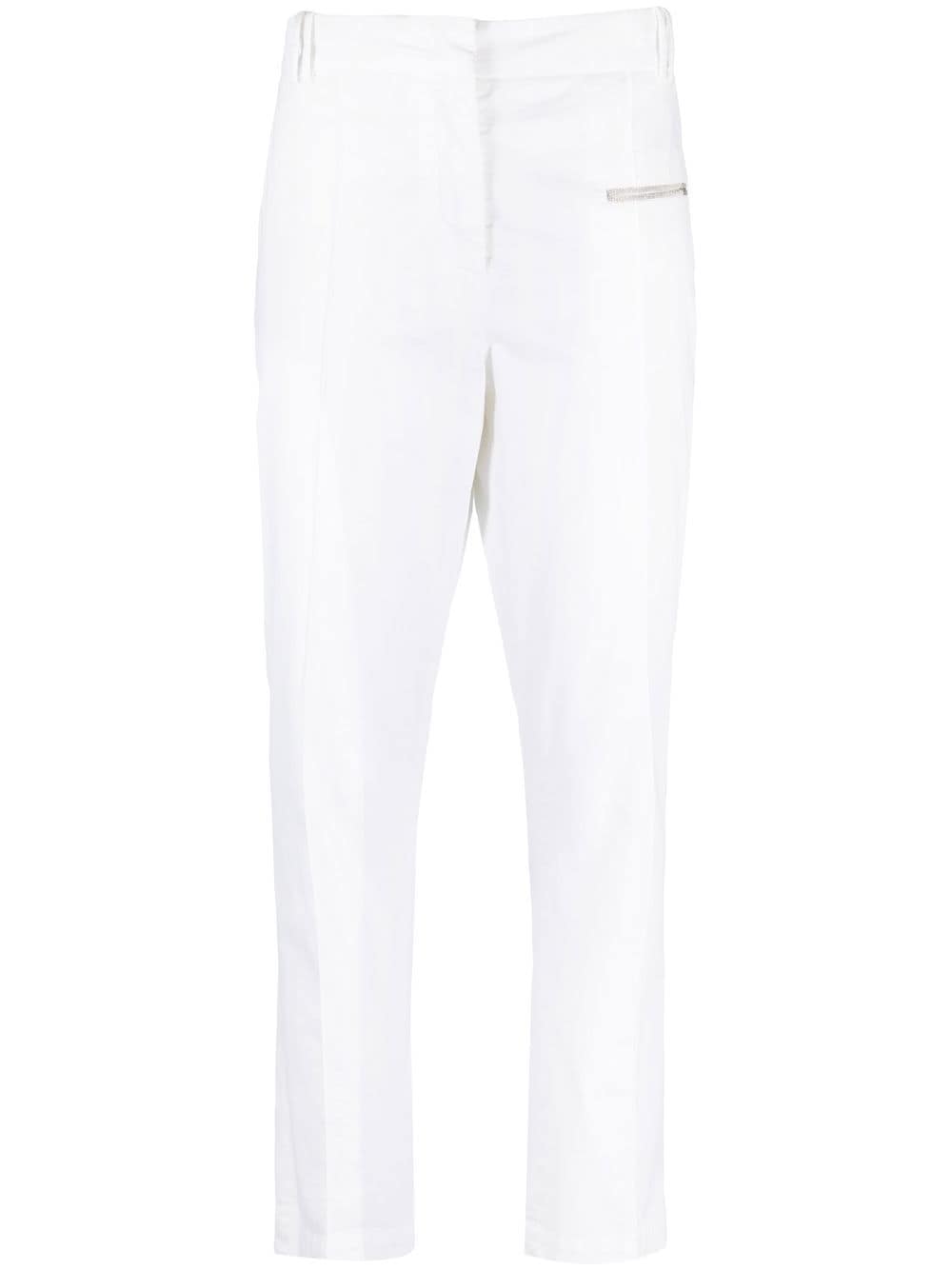 Fabiana Filippi High-waisted Straight-leg Trousers In White