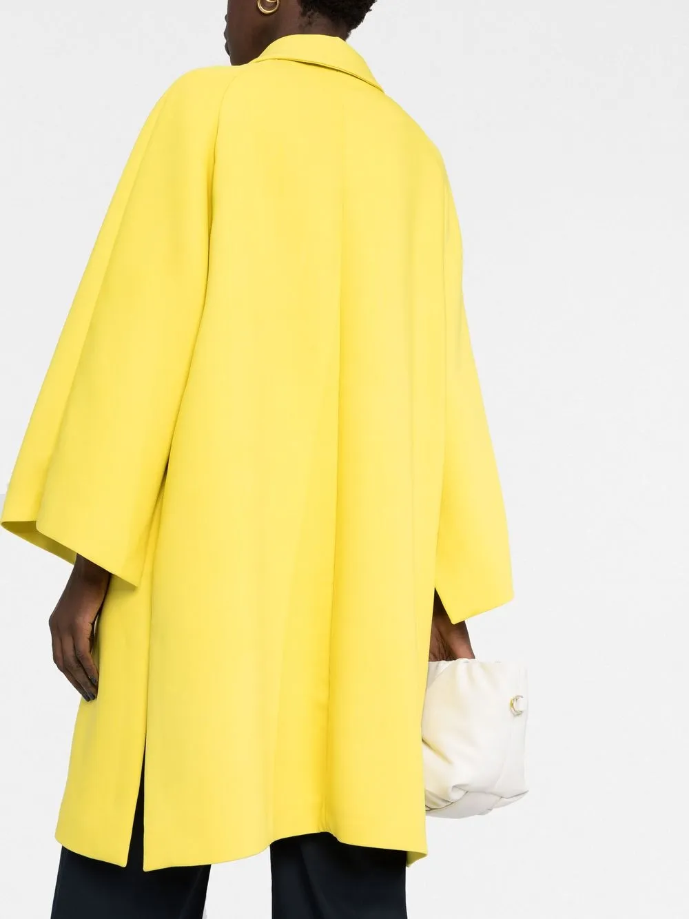 Shop Fabiana Filippi Oversized Button-up Coat In Yellow