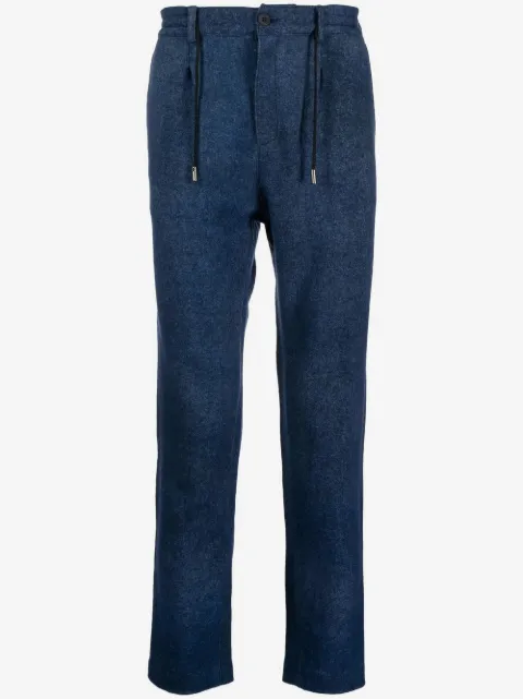 Avant Toi pantalones tapered con cordones en la pretina
