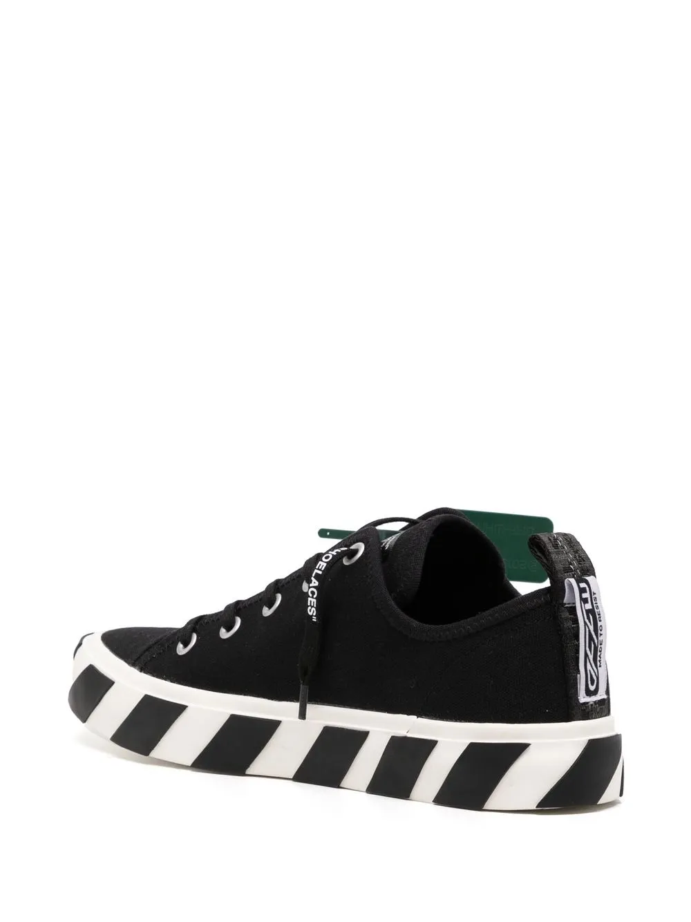 off white sneakers green and black