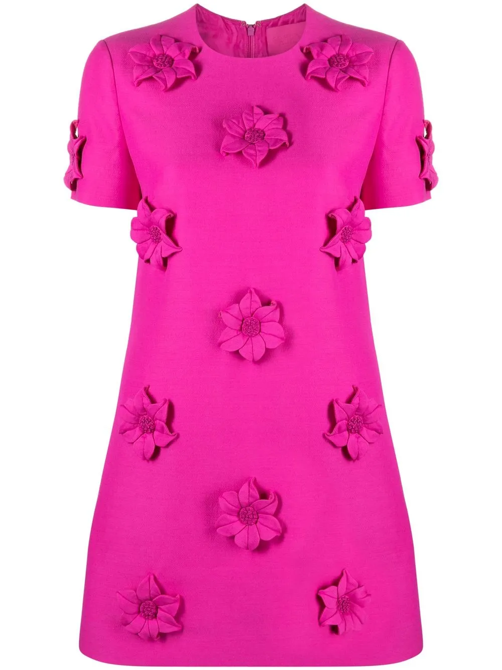 

Valentino floral-appliquéd minidress - Pink