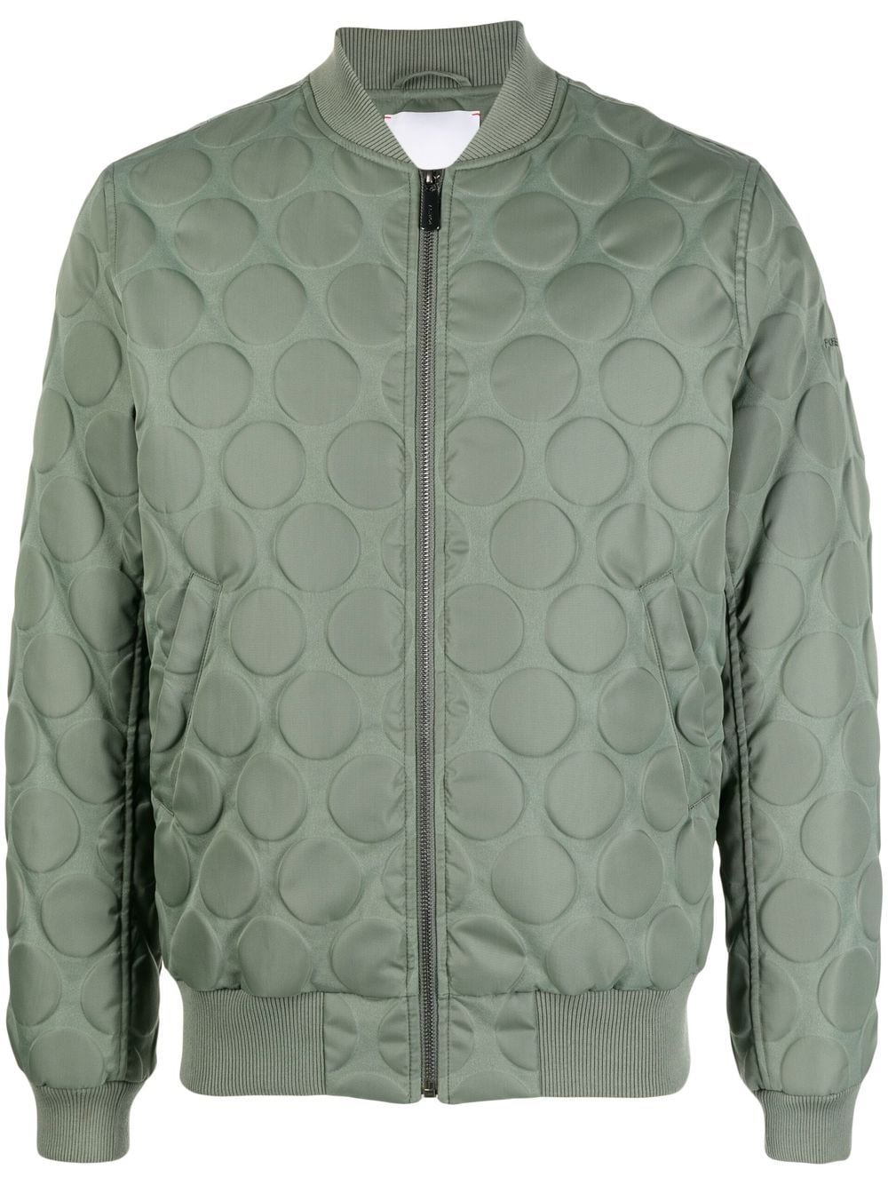 Shop Ports V Polka-dot Pattern Bomber Jacket In Green