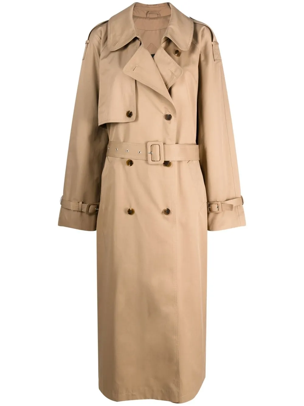 

Lesyanebo long belted trench coat - Neutrals