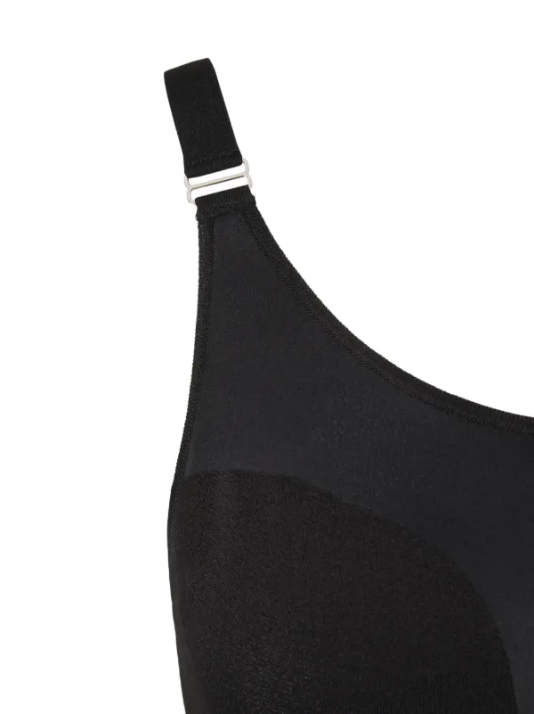 Alexander McQueen Vネック シルクボディスーツ | ブラック | FARFETCH JP