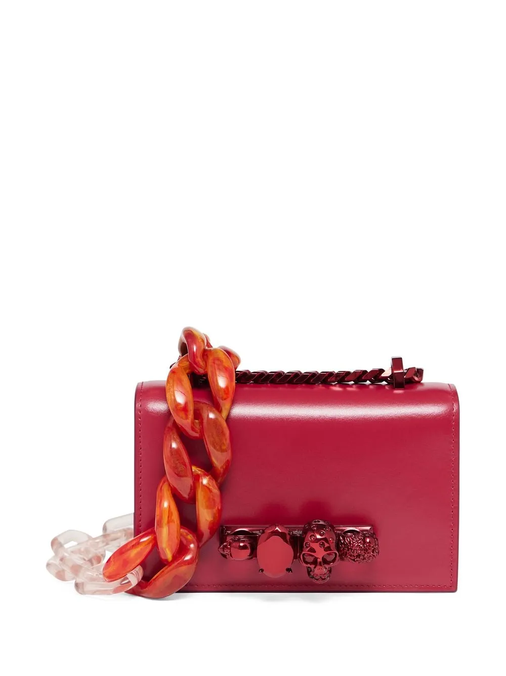 ALEXANDER MCQUEEN MINI JEWELLED SKULL SATCHEL BAG