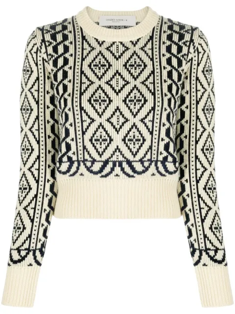Golden Goose geometric-pattern cropped jumper