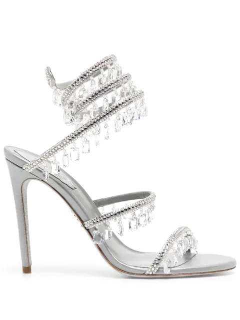 René Caovilla Chandelier crystal-embellished 105mm sandals