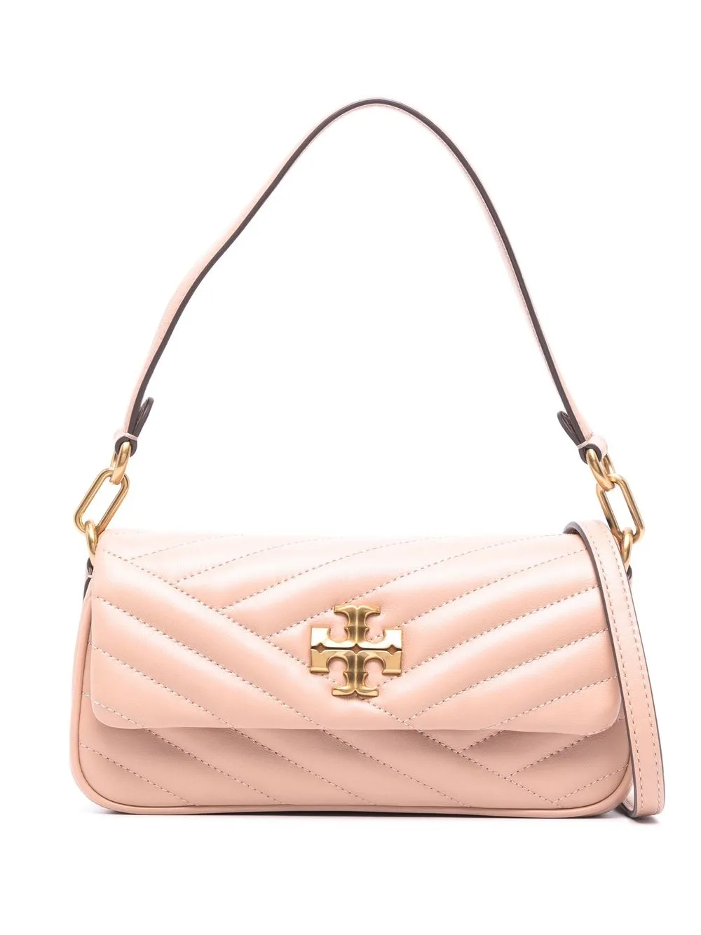 

Tory Burch logo-plaque matelassê shoulder bag - Pink