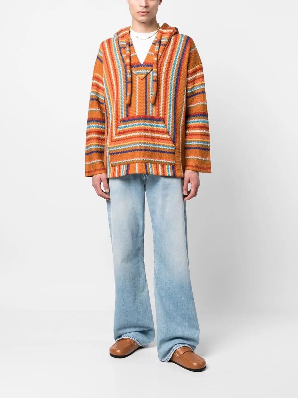 Alanui Gestreepte hoodie - Oranje