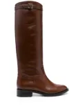 Scarosso Lauren knee-high leather boots - Brown