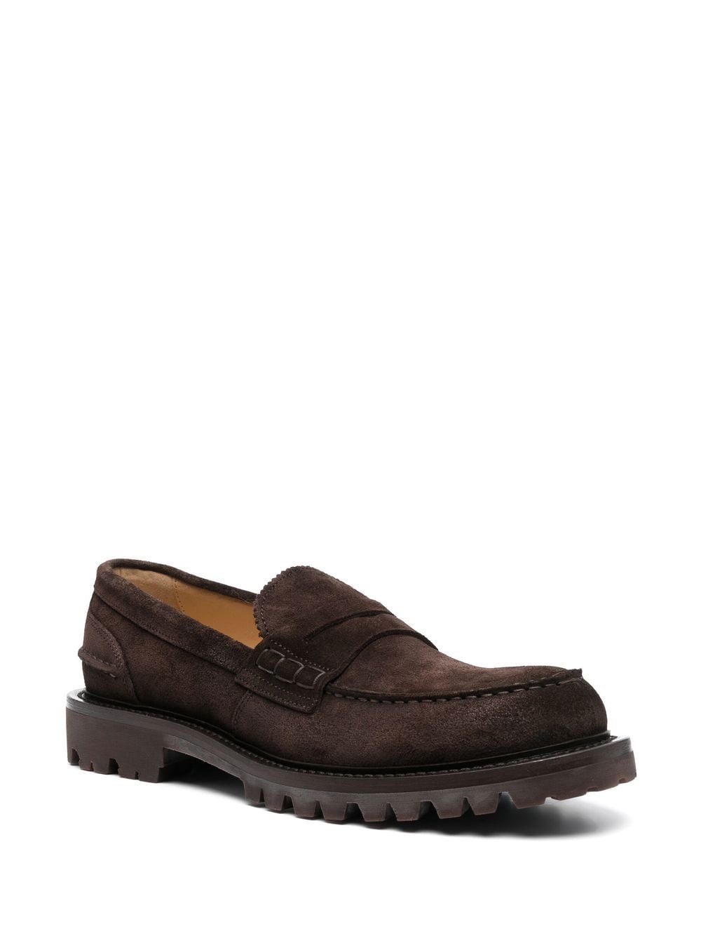 Shop Scarosso Wooster Ii Suede Loafers In Brown