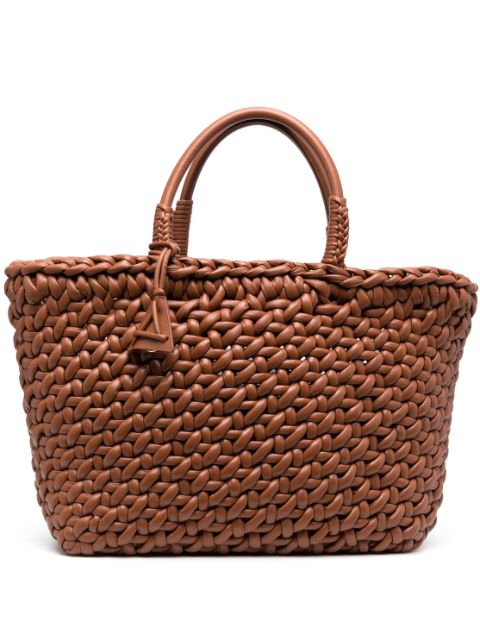 Alanui interwoven-design leather tote bag