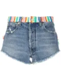 Alanui Over The Rainbow denim shorts - Blue