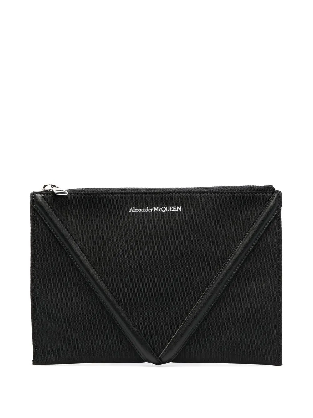 

Alexander McQueen logo-print envelope clutch - Black