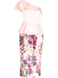 Marchesa Notte sequin-embellishment dress - Pink