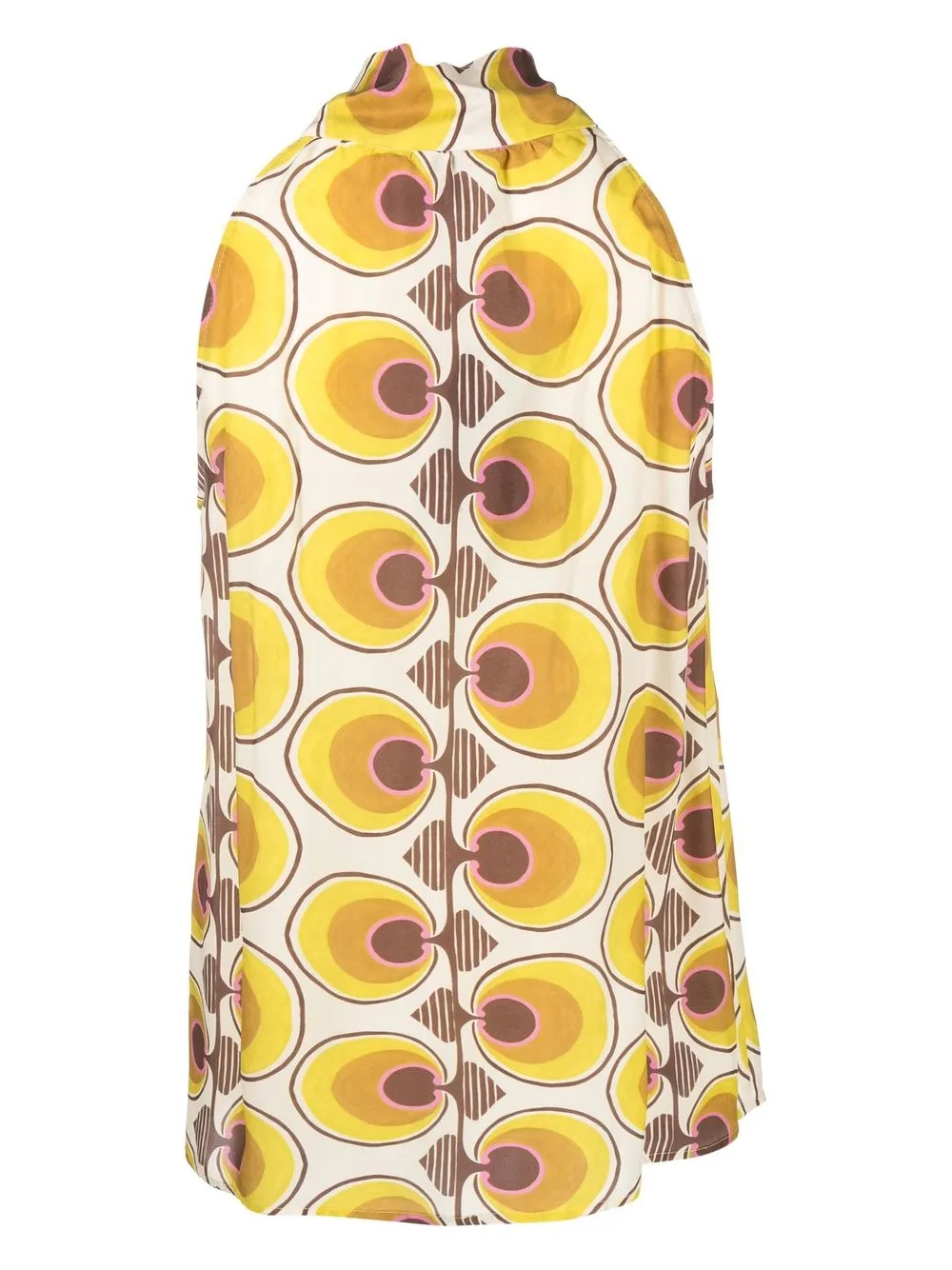 Luisa Cerano Blouse met abstracte print - Geel