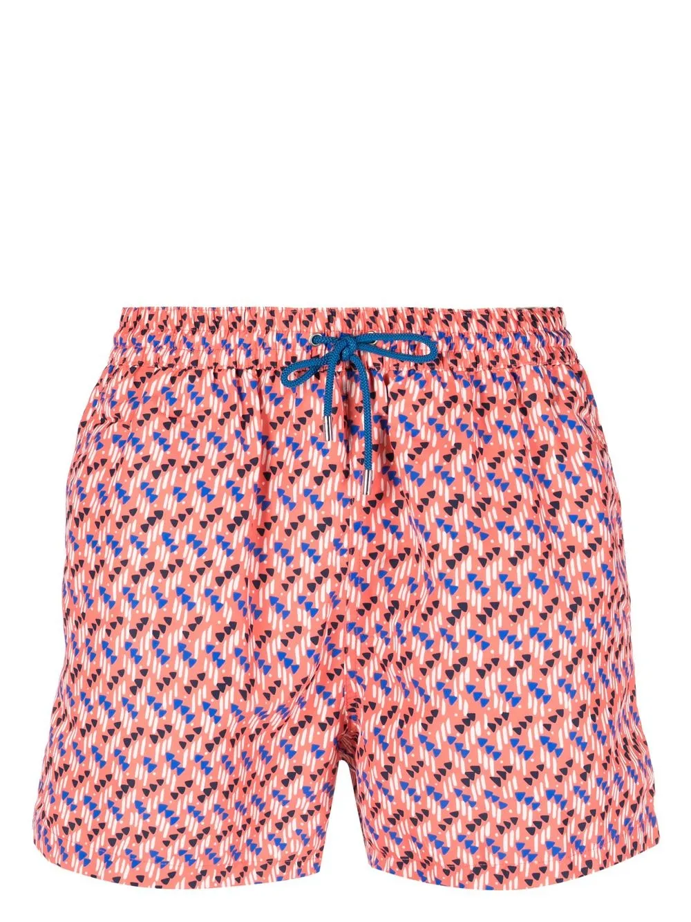Paul Smith abstract-pattern drawstring swim-shorts - Orange