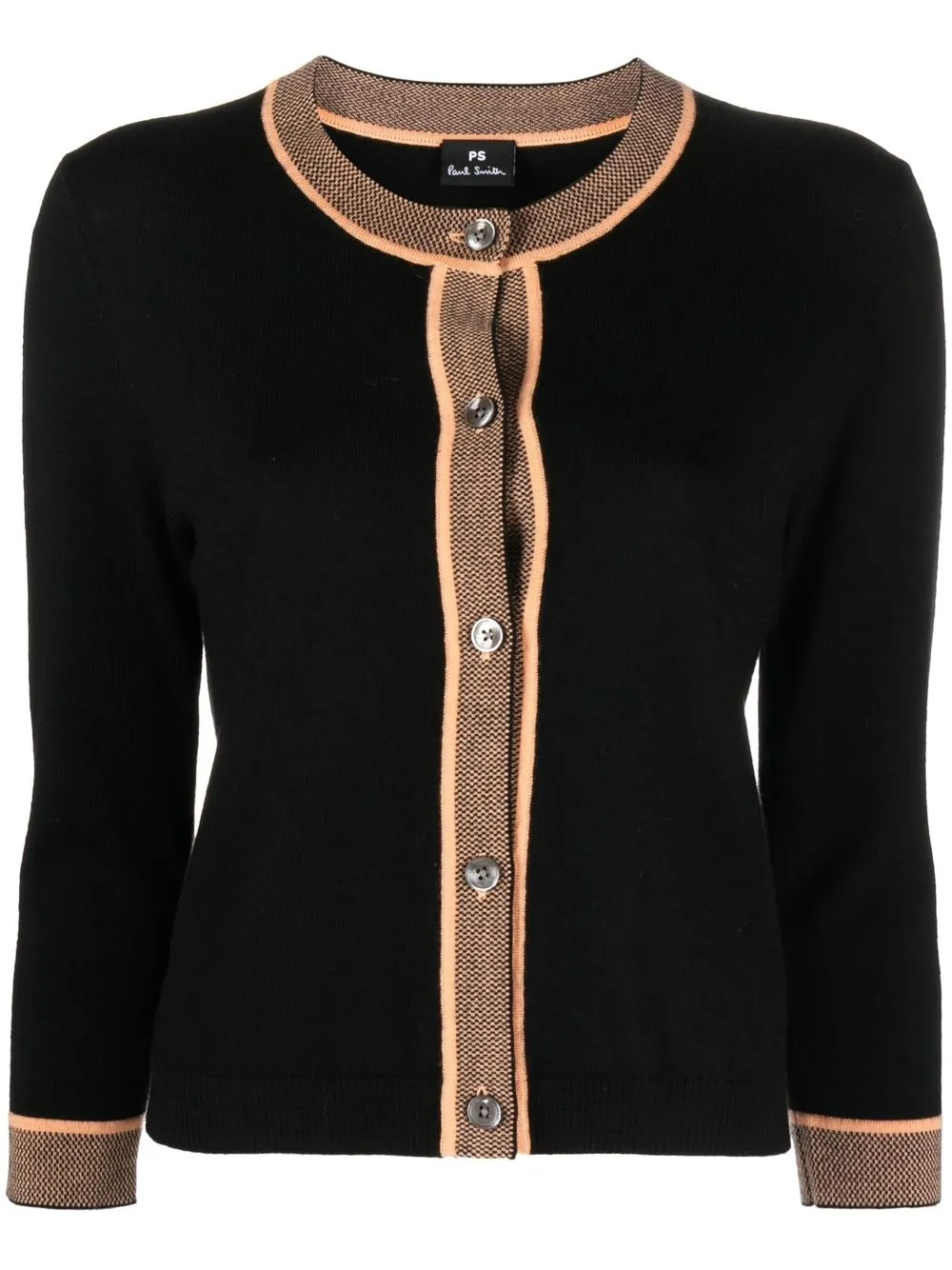 

PS Paul Smith two-tone knit cardigan - Black