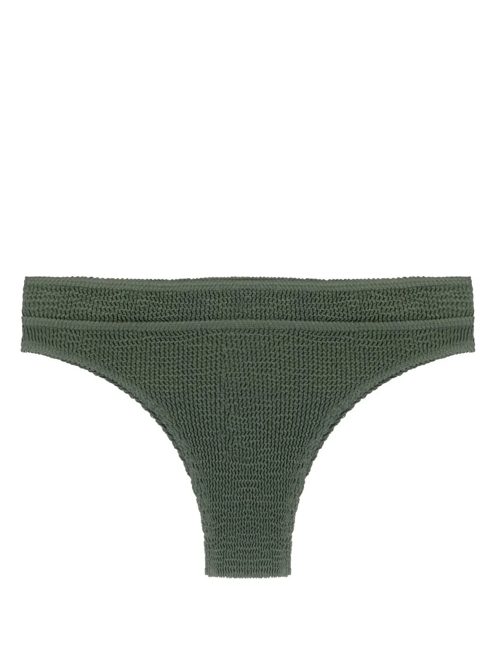 

Bond-eye seersucker-texture stretch bikini bottom - Green