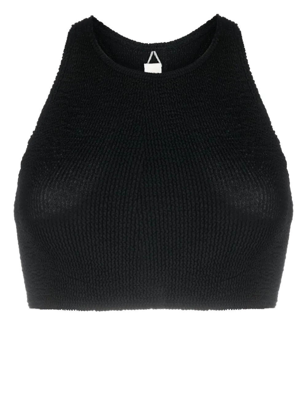

Bond-eye top de bikini corto de tejido - Negro