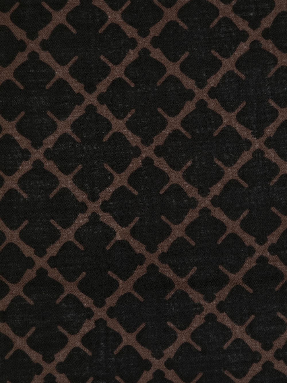 Shop By Malene Birger Geometric-patterned Wool Scarf In Black