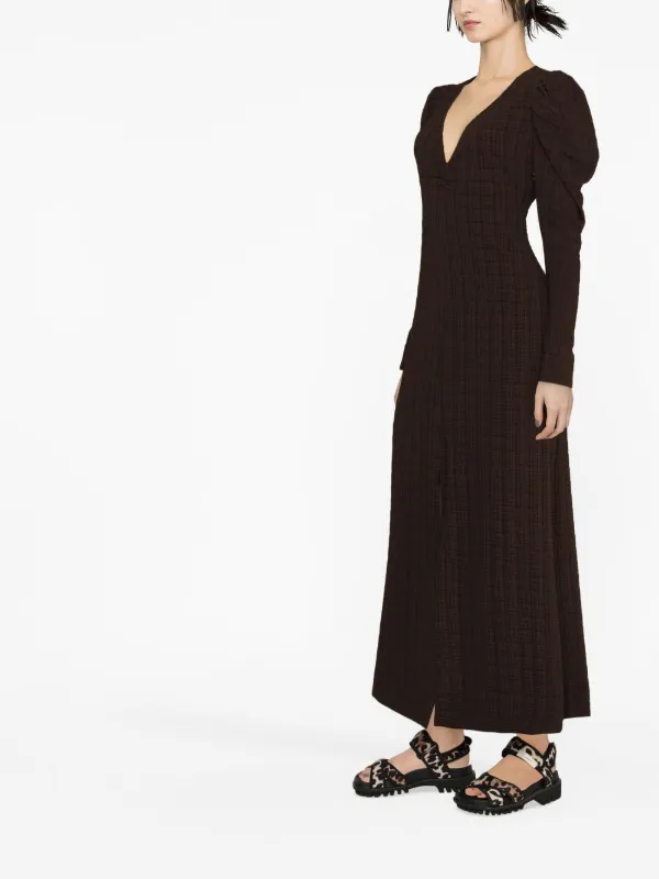 Ganni puff sleeve dress 2025
