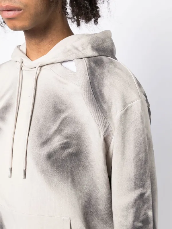 HELIOT EMIL abstract-print Cotton Hoodie | Brown | FARFETCH BH