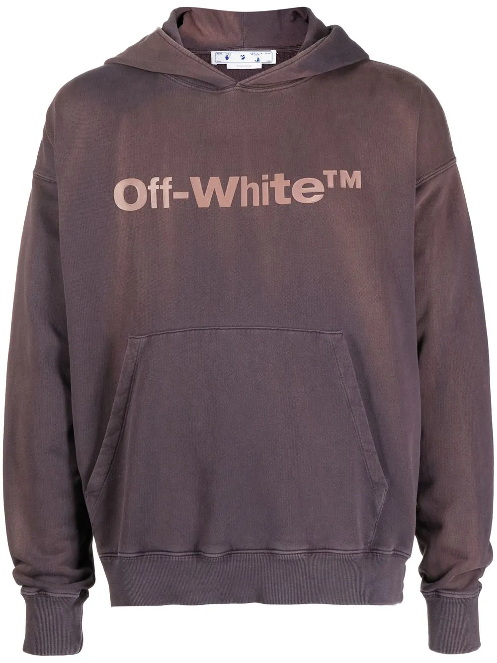 

Off-White logo-print cotton hoodie - Purple