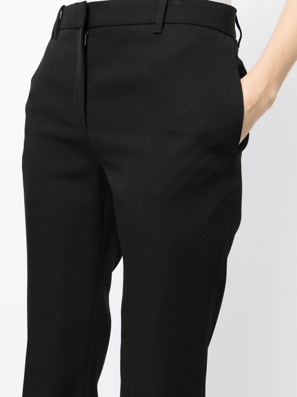 Shop The Row Mid-rise Bootcut Trousers In Black