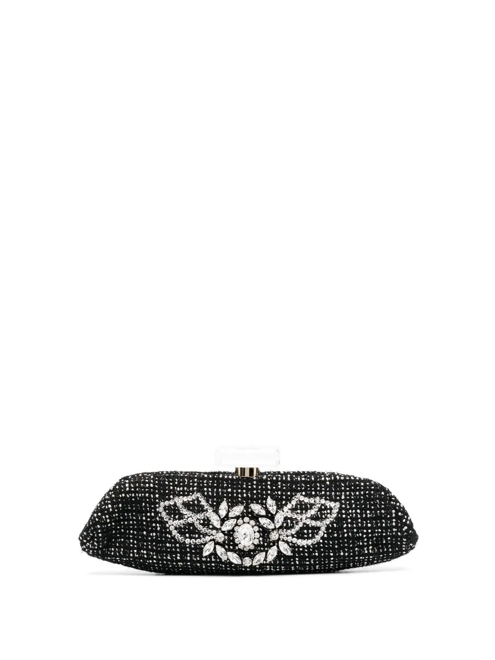 

CHANEL Pre-Owned 2002-2003 tweed perfume bottle clutch - Black