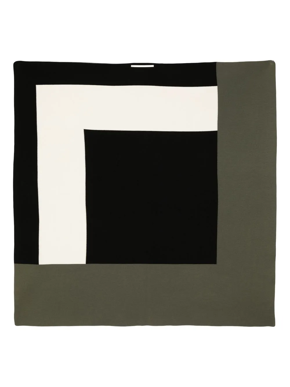 Ports V Geometric Intarsia-knit Scarf In Green