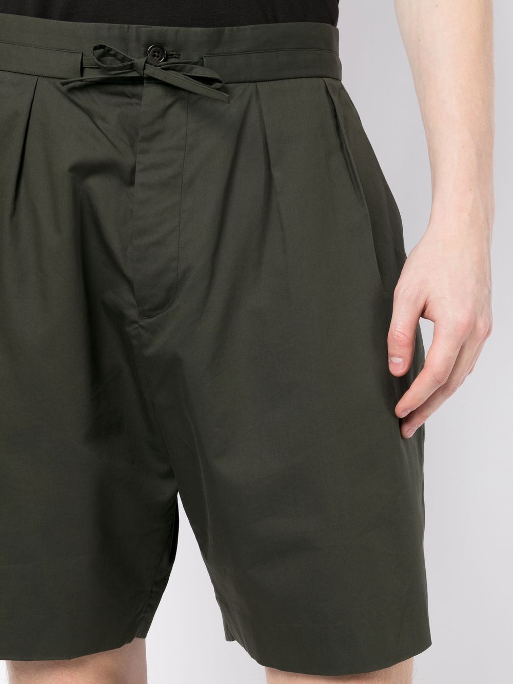 Shop Ports V Drawstring-fastening Knee-length Shorts In Green