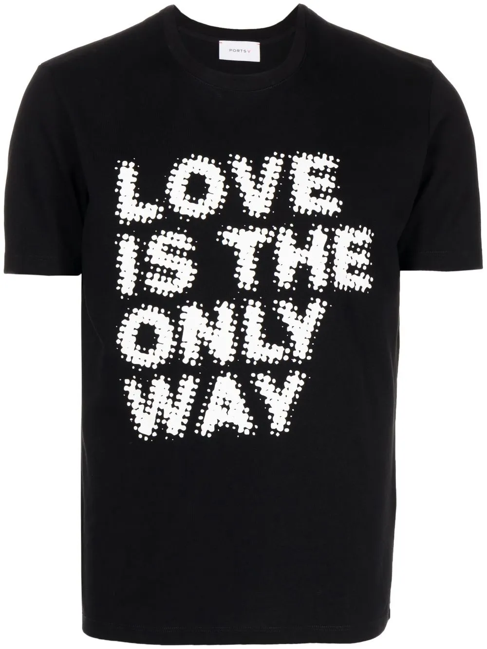 Ports V T-shirt Mit Slogan-print In Black