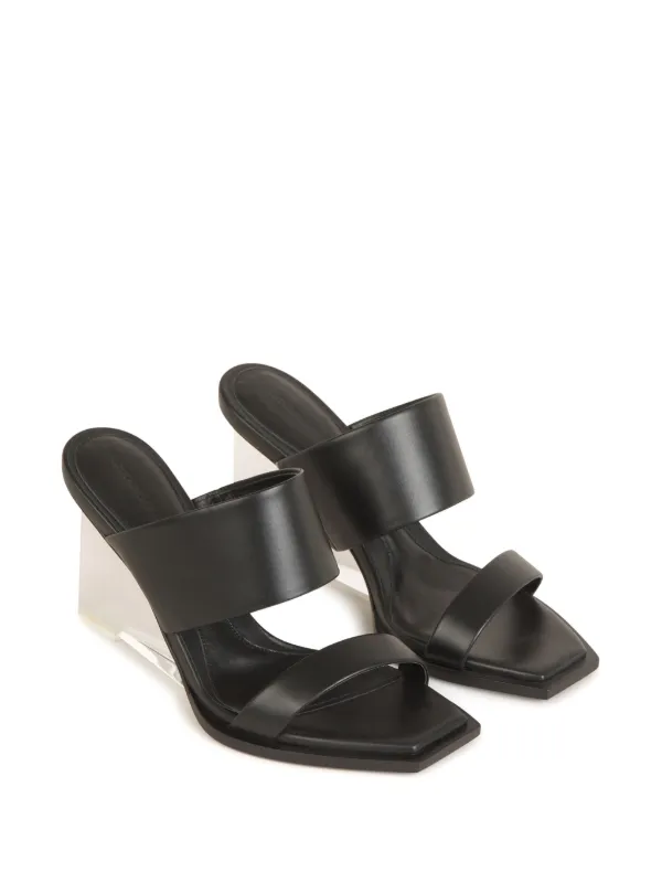 Alexander McQueen ミュール ブラック 37 Alexander McQueen レザーミュール | ブラック | FARFETCH JP