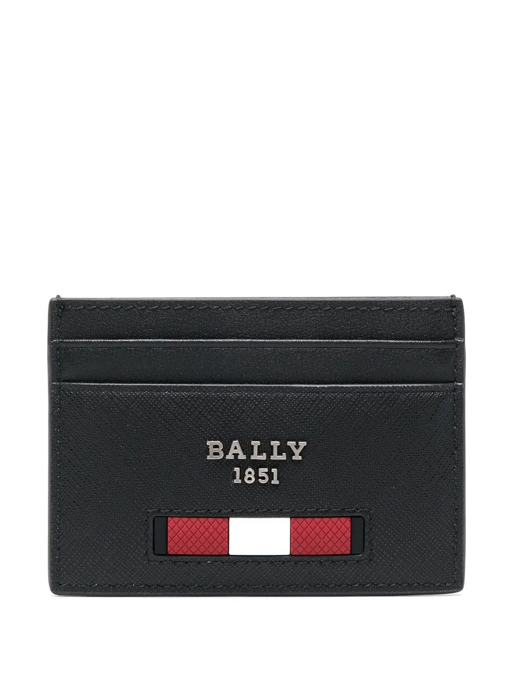 

Bally logo-lettering leather cardholder - Black