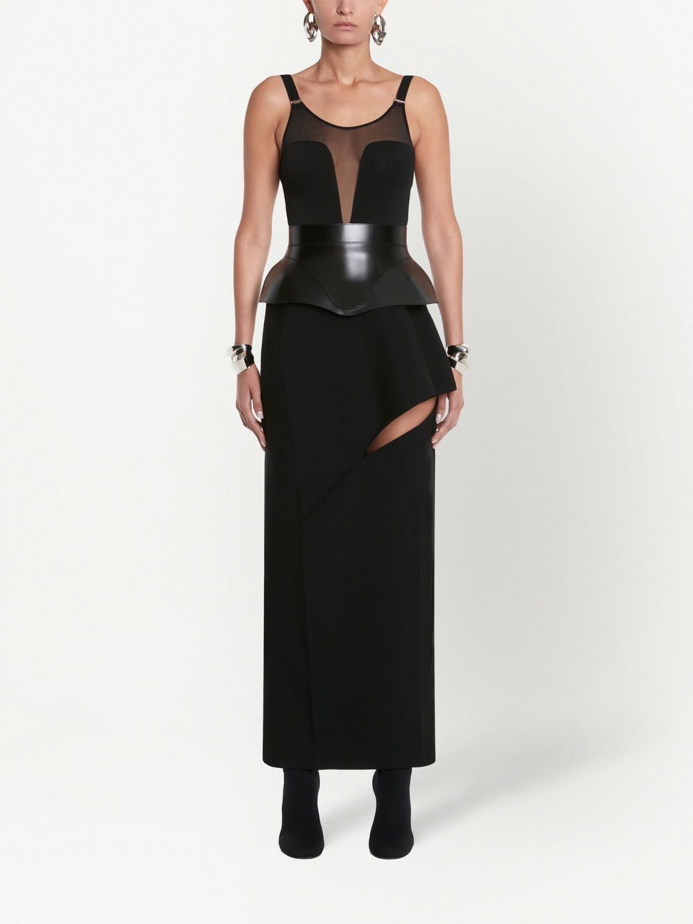 Image 2 of Alexander McQueen side-slit high-waisted maxi skirt